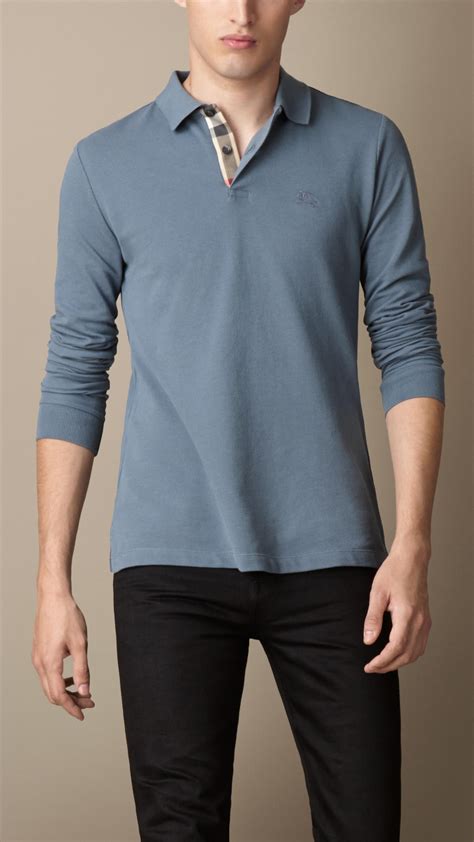 burberry men polo shirts|burberry long sleeve polo men's.